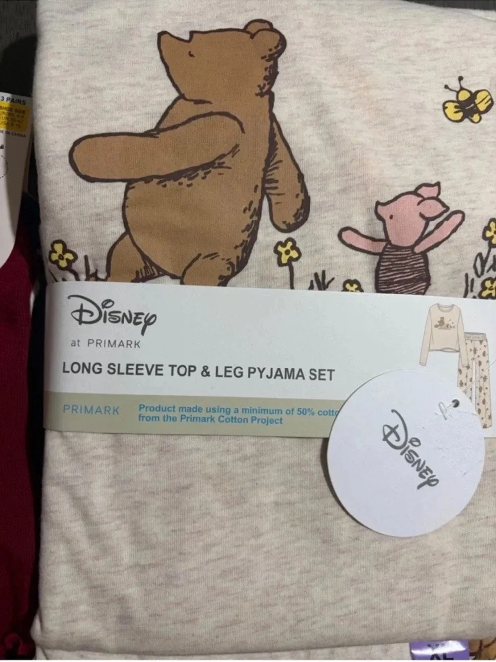 Winnie the Pooh Primark Pajama Set size XLarge & Socks size 8-10 - Picture 3 of 7